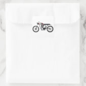 Motorfiets Vierkante Sticker (Tas)