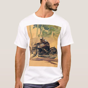 Motorfiets vintage t-shirt