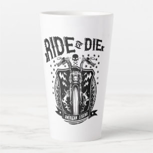 Motorfiets voor ride of Die Latte Mok