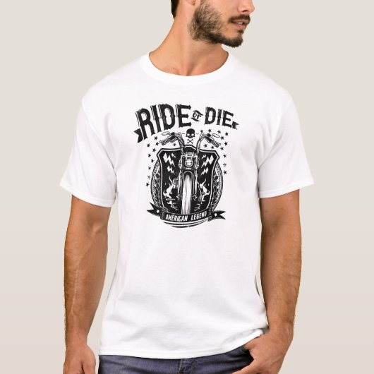 Motorfiets voor ride of Die T-shirt (Voorkant)
