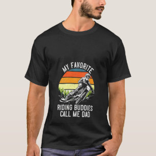 Motorfiets voor vrouwen Papa Dirt Bike Motocross T-shirt