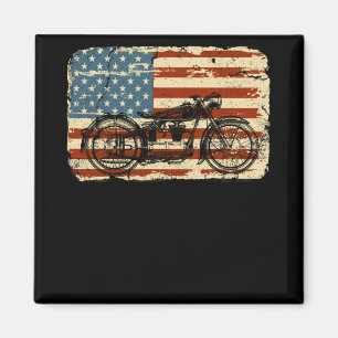 Motorfiets VS vlag patriottisch op 4 juli Magneet