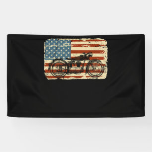 Motorfiets VS vlag patriottisch op 4 juli Spandoek