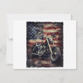  Motorfiets VS Vlag Retro Biker Amerikaans Bedankkaart (Achterkant)