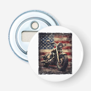  Motorfiets VS Vlag Retro Biker Amerikaans Button Flesopener