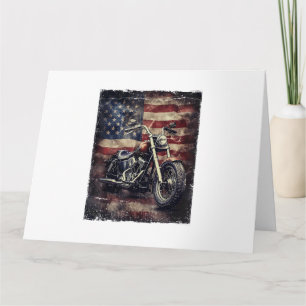 Motorfiets VS Vlag Retro Biker Amerikaans Kaart