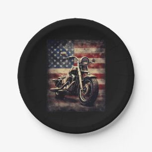 Motorfiets VS Vlag Retro Biker Amerikaans Papieren Bordje