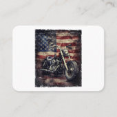  Motorfiets VS Vlag Retro Biker Amerikaans Visitekaartje (Voorkant)