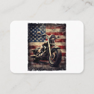 Motorfiets VS Vlag Retro Biker Amerikaans Visitekaartje
