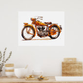  Motorfiets Waterverf Kunst Poster (Keuken)