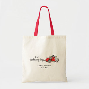 Motorfiets & Zijspan Huwelijk Tote Bag