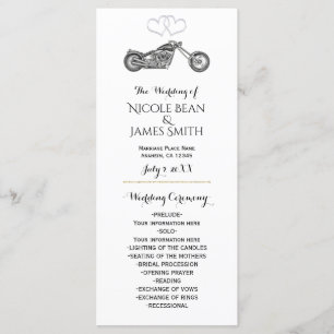 Motorfiets & Zilveren Harten Biker Huwelijksprogra Programma
