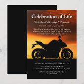 Motorfiets zonsondergang | Feest van het leven Kaart (Voorkant / Achterkant)