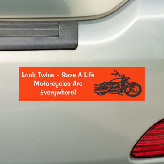Motorfietsbewustzijn Bumpersticker (Op auto)