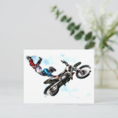 motorfietsbiker acrobatic sport briefkaart (Staand voorkant)