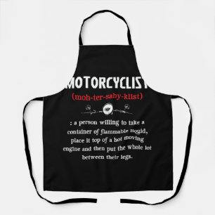 Motorfietsdefinitie voor fietser schort