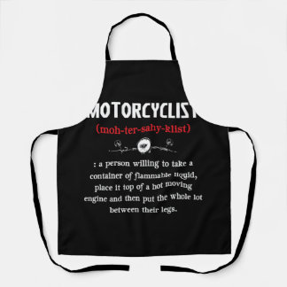 Motorfietsdefinitie voor fietser schort