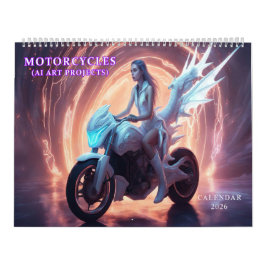 Motorfietsen AI Kunst Kalender