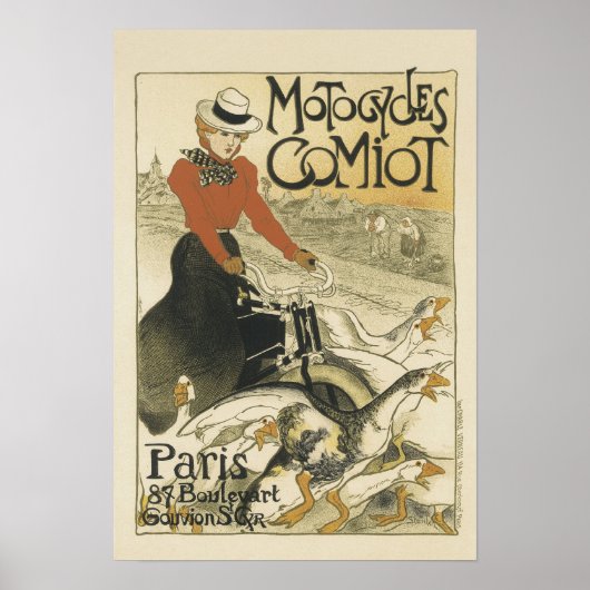 Motorfietsen Comiot Paris Poster (Voorkant)