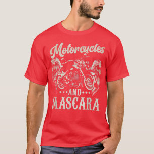 Motorfietsen en Mascara Black Art Cute Makeup Moto T-shirt