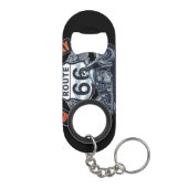 Motorfietsen en Route 66 Mini Flessenopener (Achterkant)