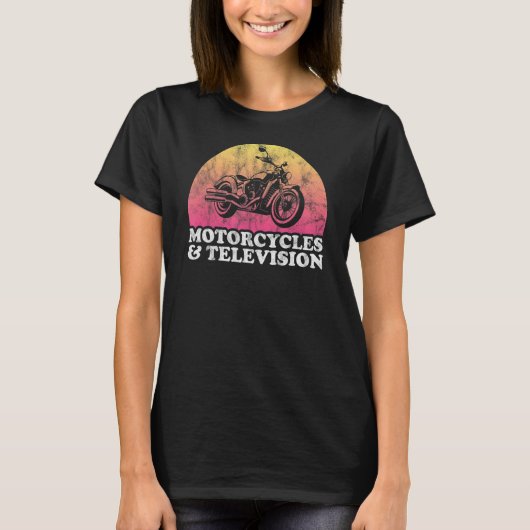 Motorfietsen en tv-motorfietsen en televisie t-shirt (Voorkant)