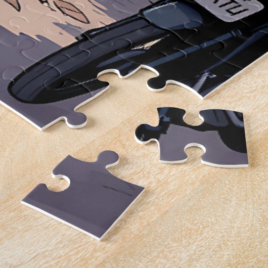 Motorfietsen in het centrum van Kolkata, India Legpuzzel (Zijkant)