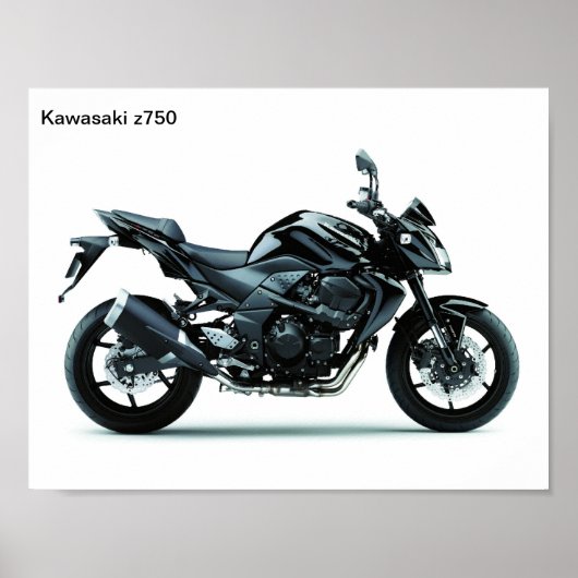motorfietsen kawasaki z750 poster (Voorkant)