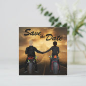 Motorfietsen met dubbele sturing Magical Sunset We Save The Date (Staand voorkant)