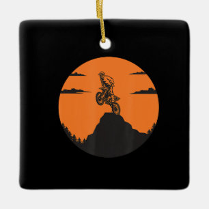 Motorfietsen Motorfiets Motorcross Peak Keramisch Ornament