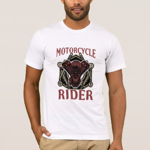 Motorfietsen Rider Bike Engine Tekst T-shirt