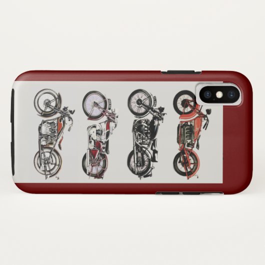  MOTORFIETSEN, rood Case-Mate iPhone Case (Achterkant (horizontaal))