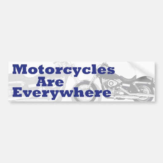 Motorfietsen zijn overal bumpersticker (Voorkant)