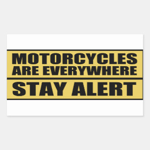 Motorfietsen zijn overal waar u waarschuwt rechthoekige sticker