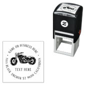  motorfietsenbikernaam en retouradres  zelfinktende stempel (In situ)