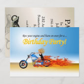 Motorfietsenpartijuitnodiging Kaart (Voorkant / Achterkant)