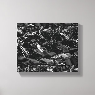 Motorfietsenrijders rijwielen - Gegevens Canvas Afdruk