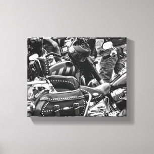 Motorfietsenrijders rijwielen - Gegevens Canvas Afdruk