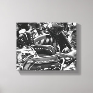 Motorfietsenrijders rijwielen - Gegevens Canvas Afdruk