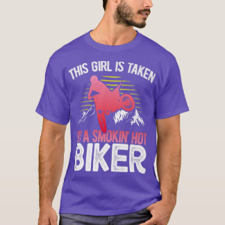 Motorfietser Dit meisje wordt ingenomen door een s T-shirt