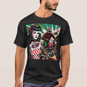 Motorfietser meisje t-shirt