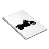 Motorfietser Silhouette Notitieboek (Rechterzijde)