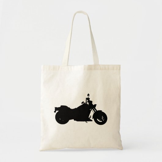 Motorfietser Silhouette Tote Bag (Voorkant)