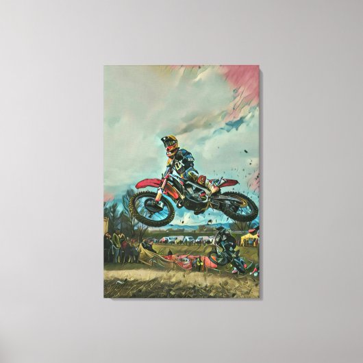 Motorfietsgeschenken Canvas Afdruk (Voorkant)