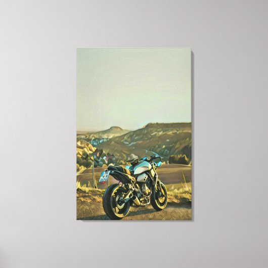 Motorfietsgeschenken Canvas Afdruk (Voorkant)