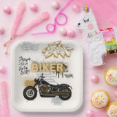 Motorfietsgoud en crème Papier Bord (Feest)