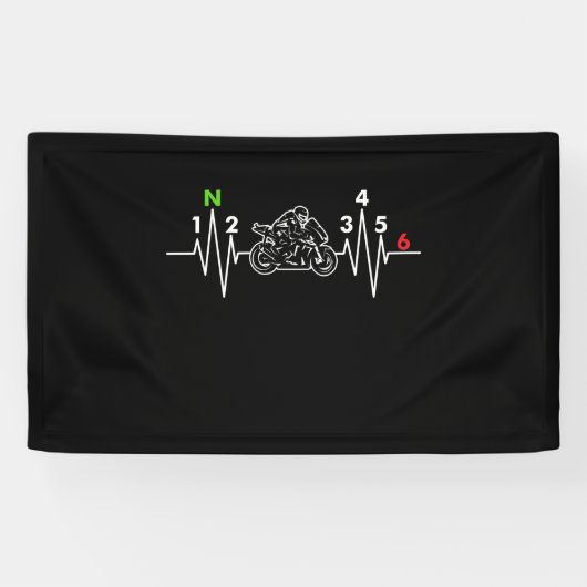 Motorfietshartslag Spandoek (Horizontaal)