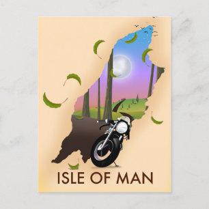 Motorfietskaart reisposter Isle of Man Briefkaart