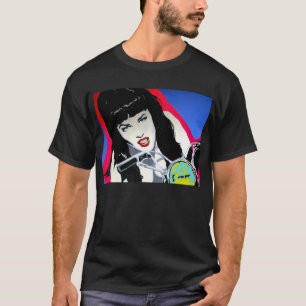 "Motorfietsmeisje" op een Shirt