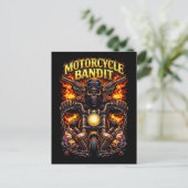 Motorfietsonruststoker Briefkaart (Staand voorkant)